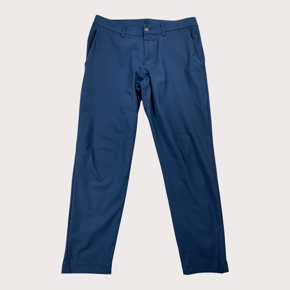 Lululemon ABC Slim-Fit Trouser Mens 32x27 True Navy Warpstreme Stretch 5-Pocket